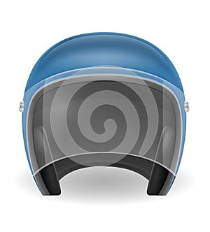 old motorcyclist helmet for driving a motorbike vector illustration