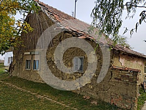 Old mud house in Vojvodina Serbia