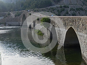 Old multi arched stone bridge on Ceyhan River