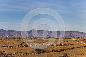 Old Muslim cemetery in the Ziz river valley. Morocco