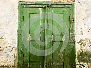 Old mystical doors behind which the unknown is hidden.