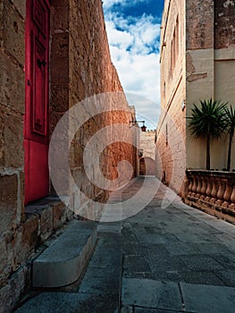 Old narrow street of Mdina, Malta
