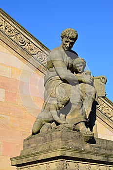 Old National Gallery building exterior in Berlin, Germany