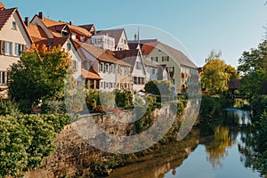 Old national German town house in Bietigheim-Bissingen, Baden-Wuerttemberg, Germany, Europe. Old Town is full of