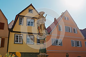 Old national German town house in Bietigheim-Bissingen, Baden-Wuerttemberg, Germany, Europe. Old Town is full of