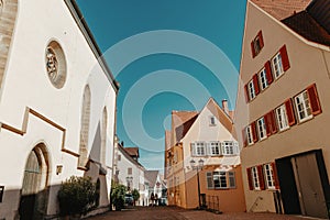 Old national German town house in Bietigheim-Bissingen, Baden-Wuerttemberg, Germany, Europe. Old Town is full of