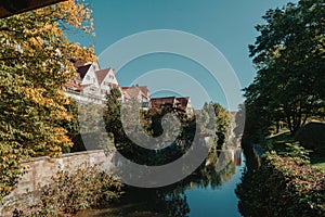 Old national German town house in Bietigheim-Bissingen, Baden-Wuerttemberg, Germany, Europe. Old Town is full of