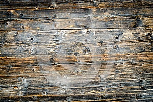Old natural brown wood wall. Wooden textured background pattern.