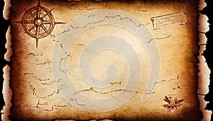 Old nautical grunge map background