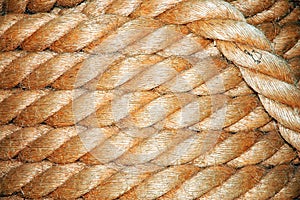 Old navy coiled rope background