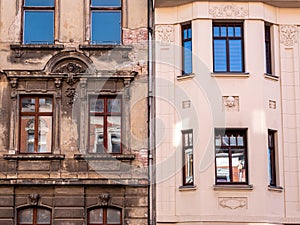 Old and new architecture house