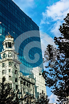 Old and new building