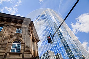 Old and new building in Frankfurt