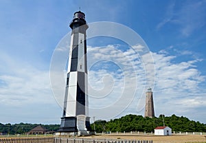 Old and New Cape Henry Lighthouses in Virginia Beach