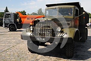 Old and new, dump trucks KAMAZ