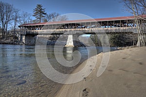 Old new england covered bridge