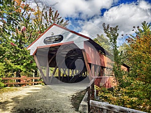 Old New England covered bridge