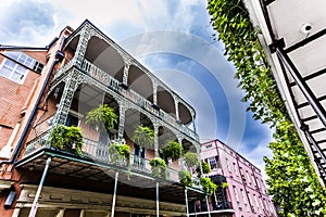 Old New Orleans houses in french