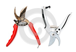Old and new pruning shears