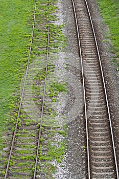 Old and new railway tracks