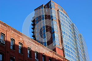 Old and new residence building