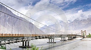 Old and New Saling Bridge over Shyok River, Khaplu photo