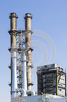 Old and new steam towers