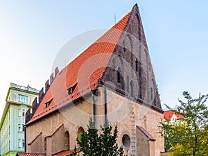 Old New Synagogue in Jewish Quarter Josefov in Prague, Czech Republic