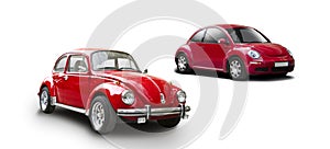 Old and new VW Beetle