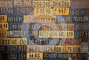 Old New York State car license plates