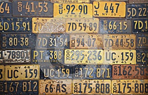 Old New York State car license plates