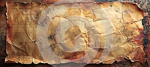 Old newspaper textured background. Vintage aged paper. Layered ancient documents with burn marks and stains. Concept of