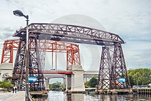 Avellaneda bridge in Buenos Aires, Argentina photo