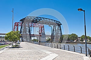 Old Nicolas Avellaneda steel bridge across Riachuelo river near Caminito photo