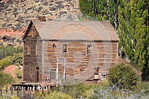 Old Nielsen Grist Mill Dots Utah Landscape