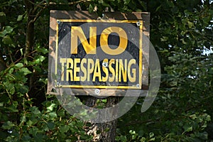 Old No Trespassing Sign