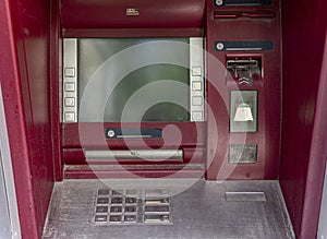 Old non-working ATM. The display does not light up. No money