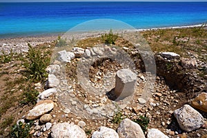 Old bollard in Alcossebre also Alcoceber photo