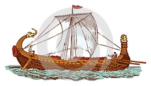 Old norman ship photo