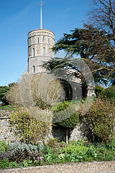 Old Norman Church in English Village