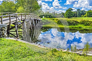 Old North Bridge Concord River Minute Man Statue Concord Massachusetts