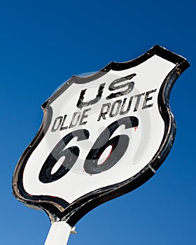 An old, nostalgic sign on historic Route 66