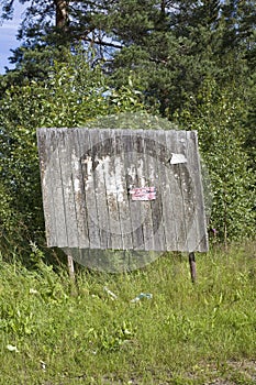Askew old notice-board