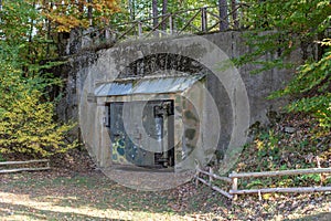 Old nuclear bunkers in Central Europe. Atomic shelters hidden de photo