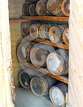 Old Oak Gun Powder Barrels