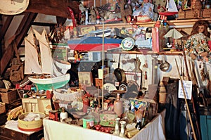 Old objects in an attic in Normandie