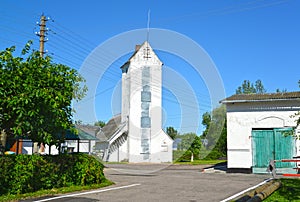 Old observation tower in the territory of a fire brigade. Slavsk, Kaliningrad region