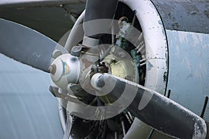 an old obsolete aircraft propeller