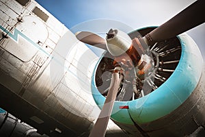 An old obsolete aircraft propeller