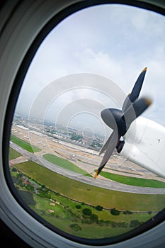 An old obsolete aircraft propeller